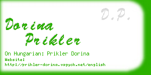 dorina prikler business card